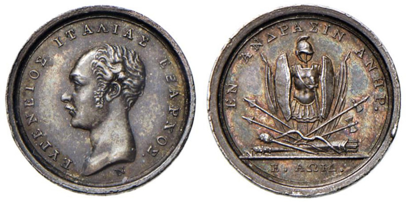 Medaglia 1821 Morte di Napoleone - D/ Testa a sx collo nudo. Sotto: N. Circolarm...