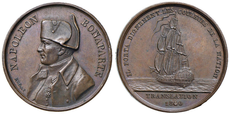 Medaglia 1840 Trasferimento in Francia delle spoglie mortali di Napoleone - D/ B...