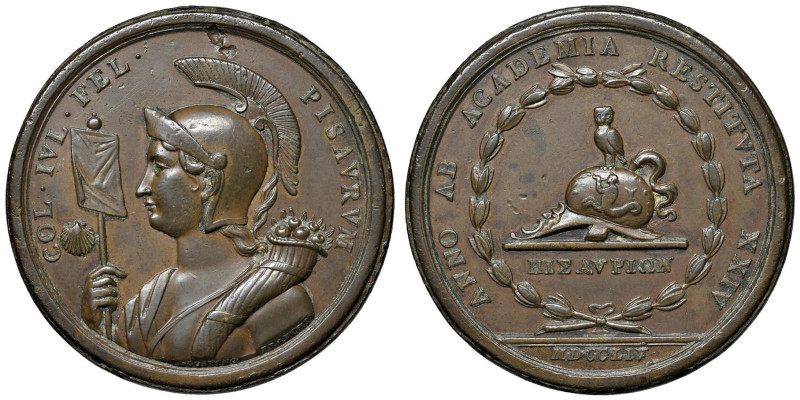 PESARO. Medaglia 1754 come premio dell'Accademia di Belle Arti di Pesaro - COL I...