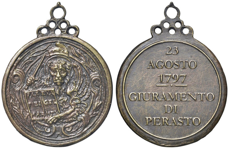VENEZIA - Medaglia 1797 Giuramento di Perasto - MD (g.17,58 - Ø 38,49 mm) RRRR M...