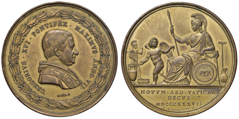 Gregorio XVI (1831-1846) - Medaglia 1837 A. VII In ricordo dell'inaugurazione de...