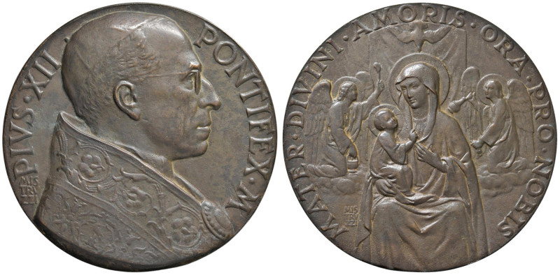 Pio XII (1939-1958) Medaglia s.d - Opus: Mistruzzi - AE (g 279 - Ø 138 mm) RR
...