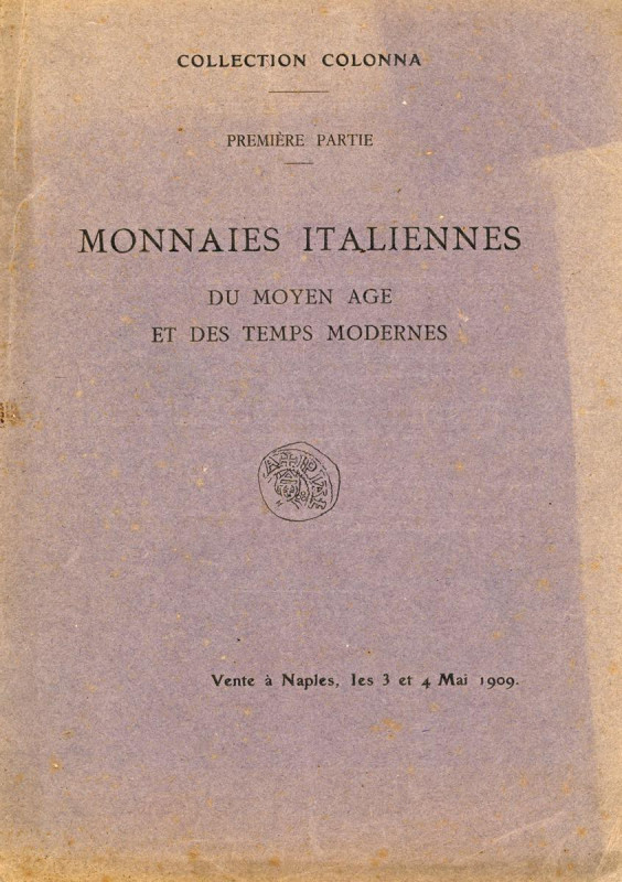 Canessa, Collection Colonna, premiere partie, Monnaies italiennes du Moyen Age e...