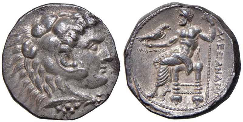 MACEDONIA Alessandro III (336-323 a.C.) Tetradramma (Ake) Testa di Eracle a d. -...