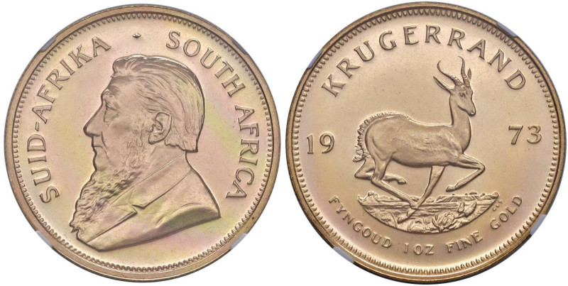 SUDAFRICA Krugerrand 1973 - KM 73 AU In slab NGC MS 67 cod. 6385781-005

MS 67