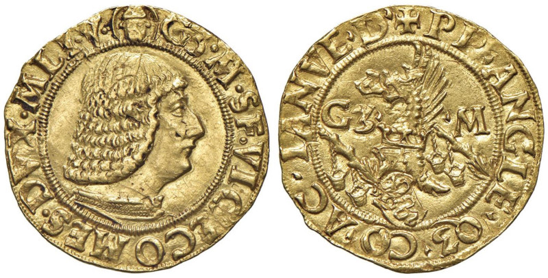 MILANO Galeazzo Maria Sforza (1468-1476) Ducato - MIR 200/6 AU (g 3,51) R

SPL...