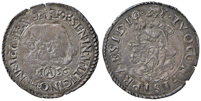 MONTALCINO Repubblica di Siena (1555-1559) Giulio 1556 - MIR 341 AG (g 3,12) RRR...