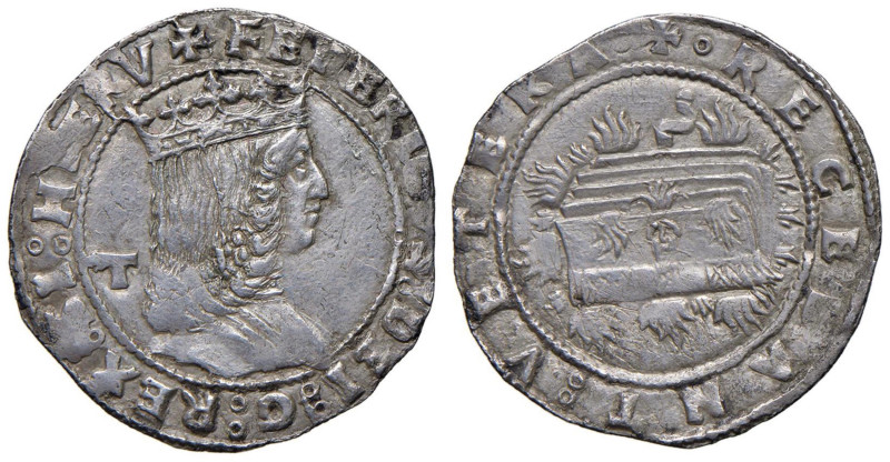 NAPOLI Federico III (1496-1501) Carlino sigla T - MIR 106 AG (g 3,78) R

BB+