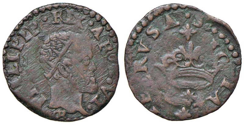 NAPOLI Filippo II di Spagna (1554-1598) 2 Cavalli - Magliocca 174 CU (g 2,00) R...