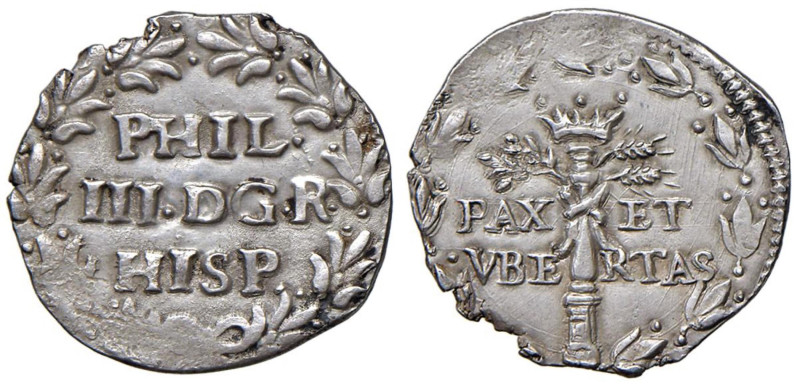 NAPOLI Filippo III (1598-1621) 3 Cinquine s. s. - Magliocca 28 AG (g 2,08) RRRR ...