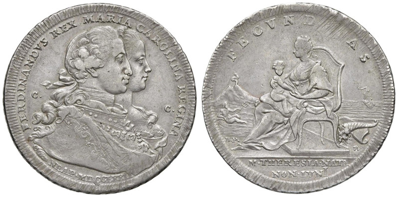 NAPOLI Ferdinando IV (1759-1799) Piastra 1772 - Nomisma 416 AG (g 25,27) R Graff...