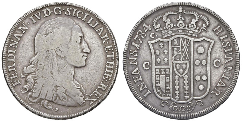 NAPOLI Ferdinando IV (1759-1798) Piastra 1784 - Nomisma 418 AG (g 24,99) RR

M...