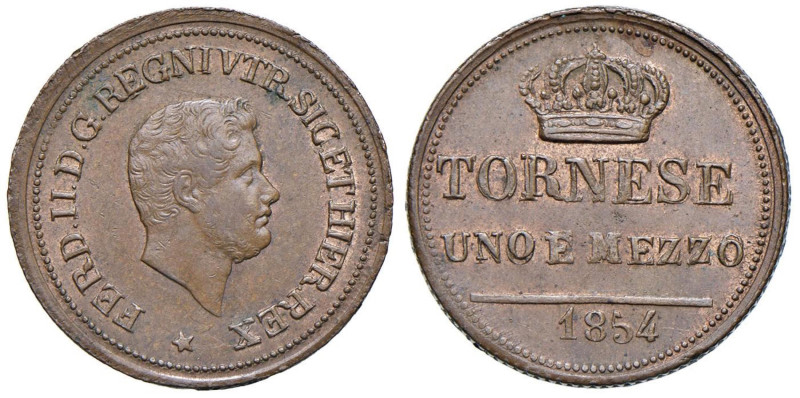 NAPOLI Ferdinando II (1830-1859) Tornese e Mezzo 1854 - Nomisma 1230 CU (g 5,00)...