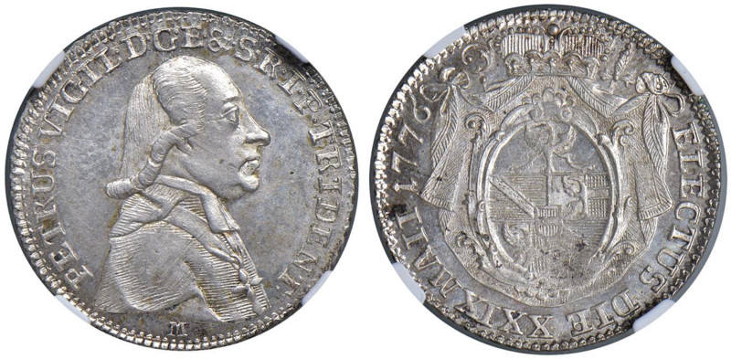 TRENTO Pietro Vigilio conte di Tun (1776-1796) Donario 1776 - CNI 2; MIR 256 AG ...