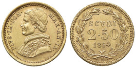 Pio IX (1846-1870) Bologna - 2,50 Scudi 1854 A. IX - Nomisma 603 AU (g 4,34) R

FDC