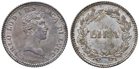 LUCCA Carlo Lodovico di Borbone (1824-1847) Lira 1838 - MIR 257/3 AG (g 4,64) R

FDC