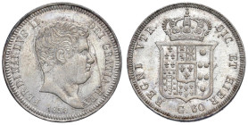 NAPOLI Ferdinando II di Borbone (1830-1859) 60 Grana 1838 - Nom. 986 AG (g 13,81) Moneta di qualita' superiore alla media, privo dei consueti difetti ...