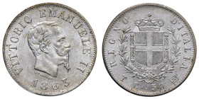 Vittorio Emanuele II (1861-1878) 50 Centesimi 1863 T stemma - Nomisma 924 AG R

FDC