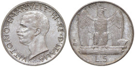 Vittorio Emanuele III (1900-1946) 5 Lire 1935 - Nomisma 1143 AG RRR Millesimo per numismatici, con una tiratura di soli 50 esemplari. Qualita' eccezio...