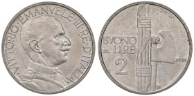Vittorio Emanuele III (1900-1946) 2 Lire 1935 - Nomisma 1179 Ni RRR Millesimo per numismatici, con una tiratura di soli 50 esemplari. Con bustina dell...