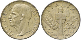 Vittorio Emanuele III (1900-1946) 10 Centesimi 1939 Prova - Luppino PP275 Br RRRR

FDC