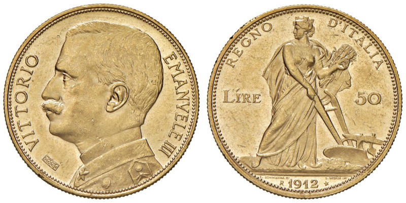 Vittorio Emanuele III (1900-1946) 50 Lire 1912 - Nomisma 1063 AU R Segnetti da c...