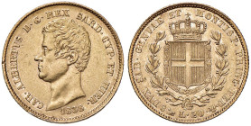 Carlo Alberto (1831-1849) 20 Lire 1838 G - Nomisma 649 AU Colpetto al ciglio del D/ ma bell'esemplare

qSPL/SPL