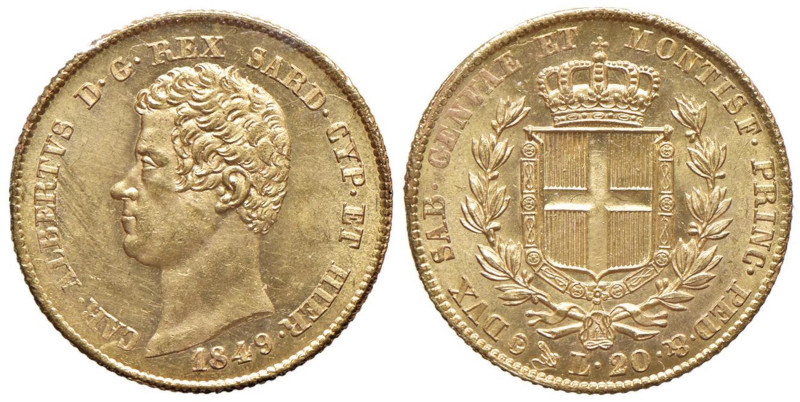 Carlo Alberto (1831-1849) 20 Lire 1849 G - Nomisma 665 AU Sigillata FDC da Numis...