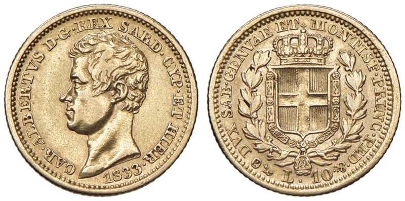 Carlo Alberto (1831-1849) 10 Lire 1833 G - Nomisma 667 AU RR

qBB/BB