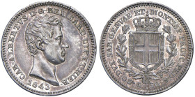 Carlo Alberto (1831-1849) 50 Centesimi 1843 T - Nomisma 733 AG RR Esemplare di ottima qualita' per questo millesimo molto raro da trovarsi in altissim...