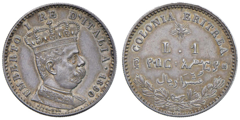 Umberto I (1878-1900) Eritrea - Lira 1890 - Nomisma 1041 AG

SPL