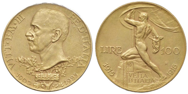 Vittorio Emanuele III (1900-1946) 100 Lire 1925 - Nomisma 1054 AU RR Conservazio...