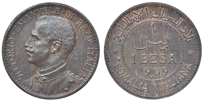 Vittorio Emanuele III (1900-1946) Somalia - Besa 1909 Prova - Nomisma P80 CU RR...