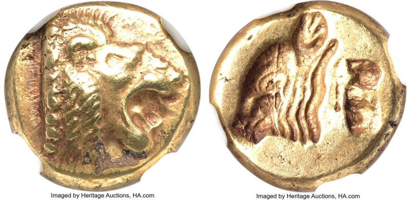 LESBOS. Mytilene. Ca. 521-478 BC. EL sixth-stater or hecte (10mm, 2.57 gm, 8h). ...