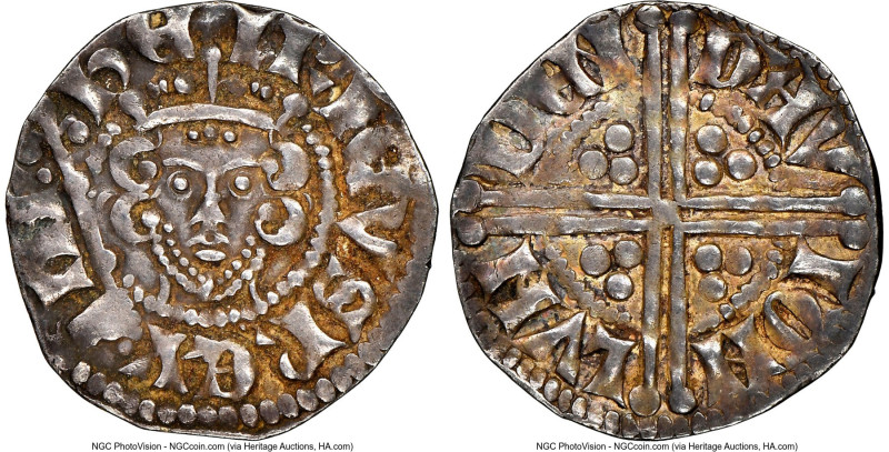 Henry III (1216-1272) Penny ND (1250-1272) AU55 NGC, London mint, Davi as moneye...