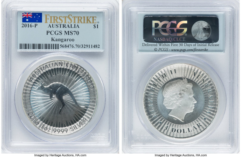 5-Piece Lot of Certified Assorted Issues PCGS, 1) Australia: Elizabeth II Dollar...