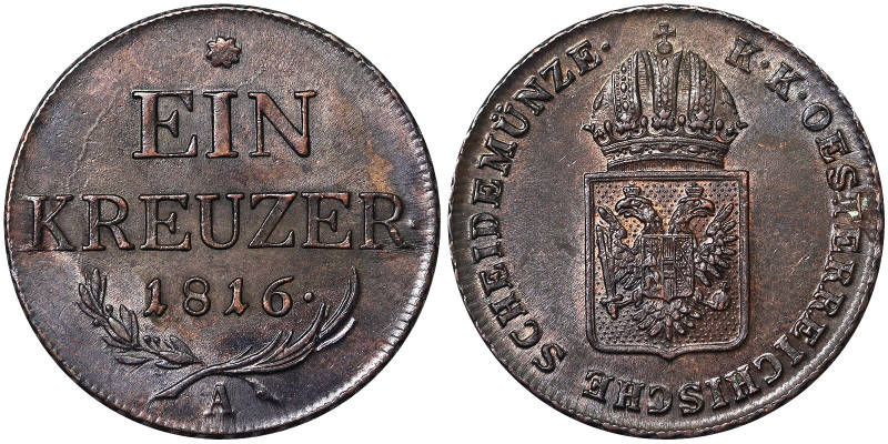 Austro-Hungarian Empire, Francis I, Emperor of Austria (1804-1835), 1 Kreuzer, 1...