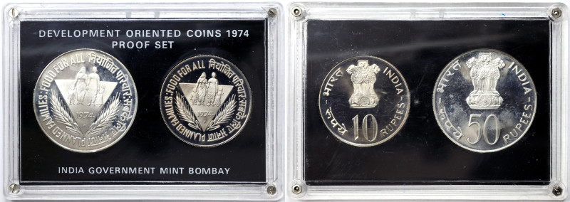 India Republic (1950-date), Set, 1974, KM PS14, PROOF