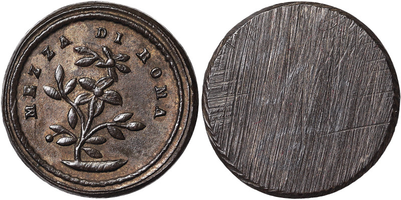 Rome (Papal State), Monetary weight of the 1/2 Doppia of Rome, n.d., Rome, Ø 18 ...