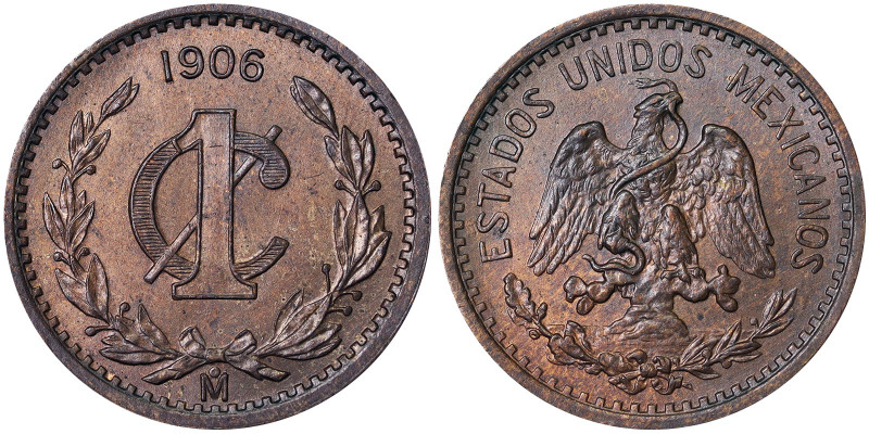 Second Republic (1867-date)1 Centavo1906Mexico CityAe. 3,00 gKM 415UNC