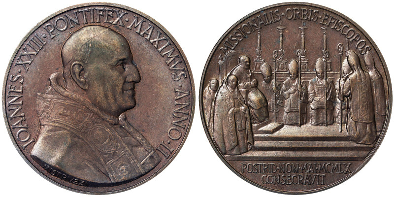 , Giovanni XXIII (1958-1963), Medal, 1959, Rome, Official. Year II. Opus: Mistru...