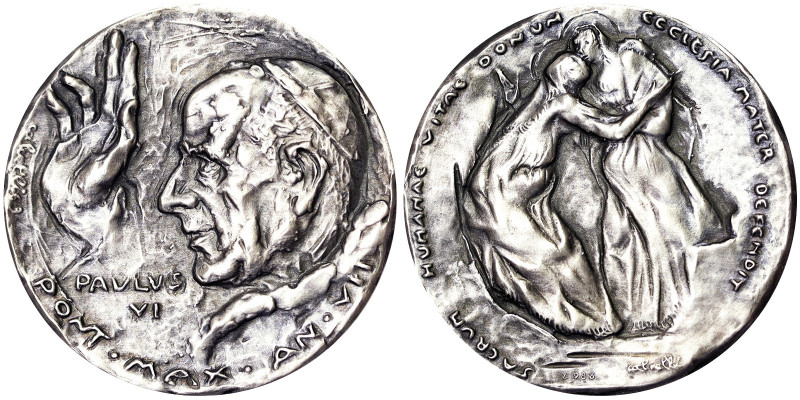 , Paolo VI (1963-1978), Medal, 1969, Rome, Official. Year VII. Opus: E.Calvelli....