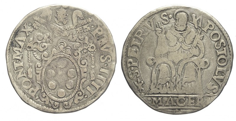 Macerata Testone 1559-1565

Macerata, Pio IV (1559-1565), Testone, RR Ag mm 30...