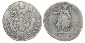 Roma Testone 1585-1590

Roma, Sisto V (1585-1590), Testone s.d., RR Ag mm 30 g 9,14 appiccagnolo rimosso, MB