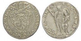 Roma Testone 1585-1590

Roma, Sisto V (1585-1590), Testone s.d., Rara Ag mm 29 g 9,46 BB