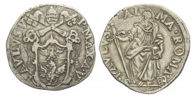 Roma Testone 1605-1621

Roma, Paolo V (1605-1621), Testone, Ag mm 28,5 g 9,49 BB