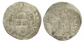 Roma Testone 1623-1644

Roma, Urbano VIII (1623-1644), Testone, Ag mm 28,5 g 9,64 lieve traccia di appiccagnolo altrimenti MB-BB