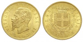 20 Lire 1863

Regno d'Italia, Vittorio Emanuele II, 20 Lire 1863, Au mm 21 g 6,45, SPL-FDC