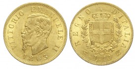 10 Lire 1863

Regno d'Italia, Vittorio Emanuele II, 10 Lire 1863, Au mm 18,5 g 3,21, q.FDC