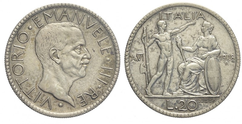 20 Lire 1928 Littore

Regno d'Italia, Vittorio Emanuele III, 20 Lire 1928 "Lit...